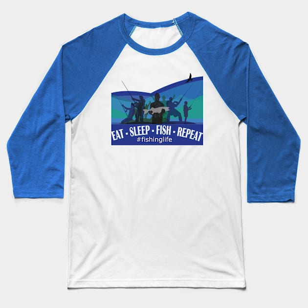 Fishing Life Baseball T-Shirt by haizuladri78